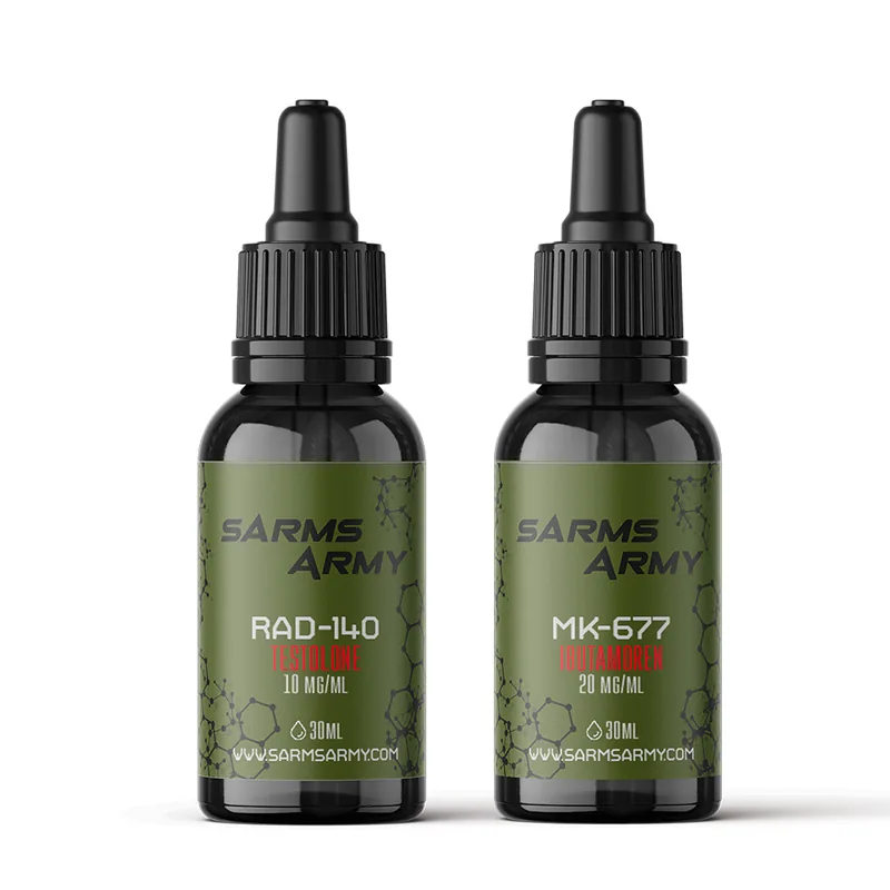 Get Bigger Stack with MK-677 and RAD-140 bottles by SARMs Army
